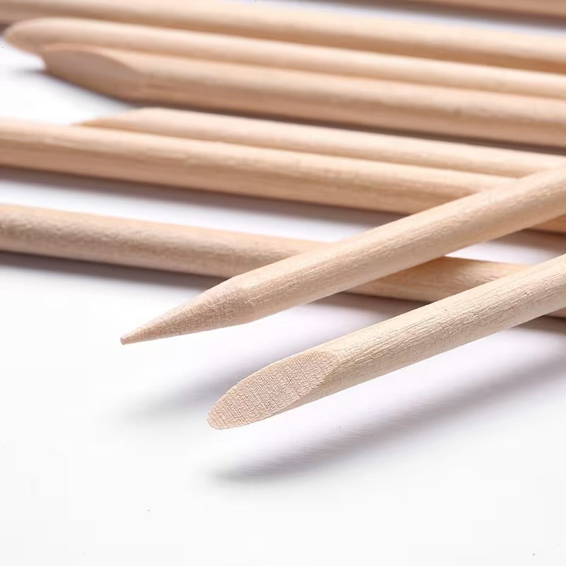 Palitos de naranjo de madera para manicura profesional, pack x100