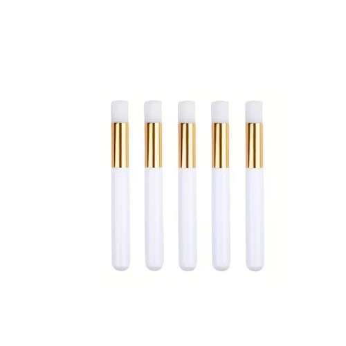 Brocha higienizadora set x5 blanco y dorado