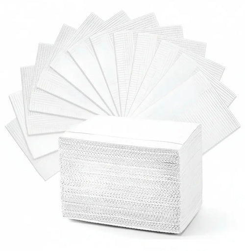 Paquete de 125 campos podológicos desechables blancos