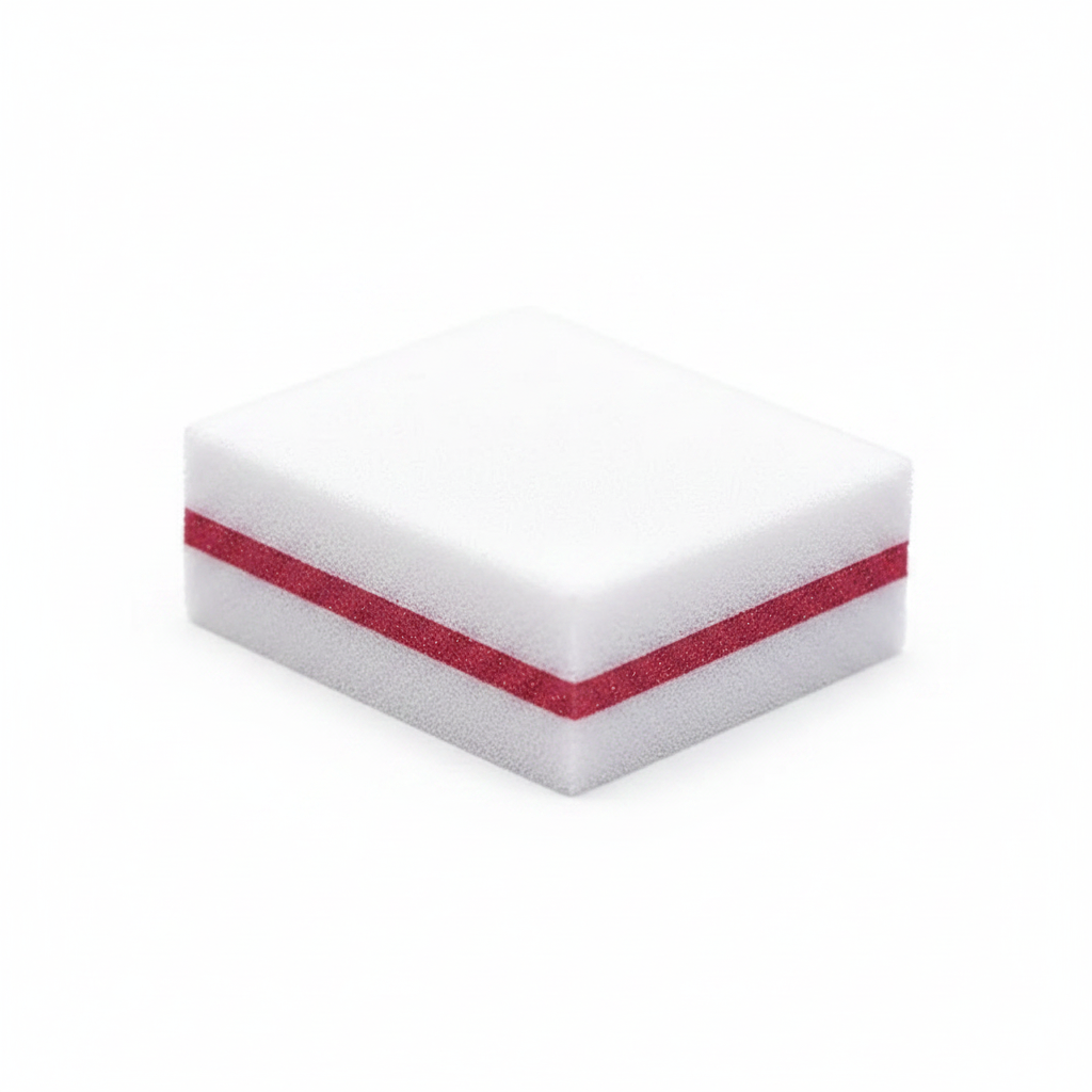 Mini Buffer para Uñas Blanco con Franja Roja